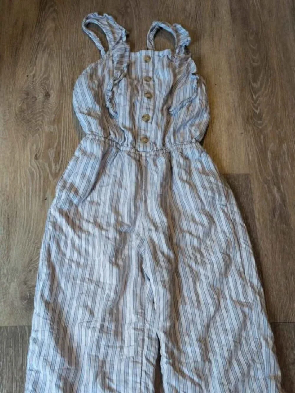 Abercrombie Kids Striped Jumpsuit 7/8 girls